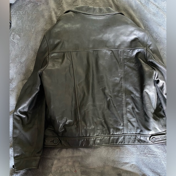 Faconnable Leather Bomber Jacket - Picture 2 of 6